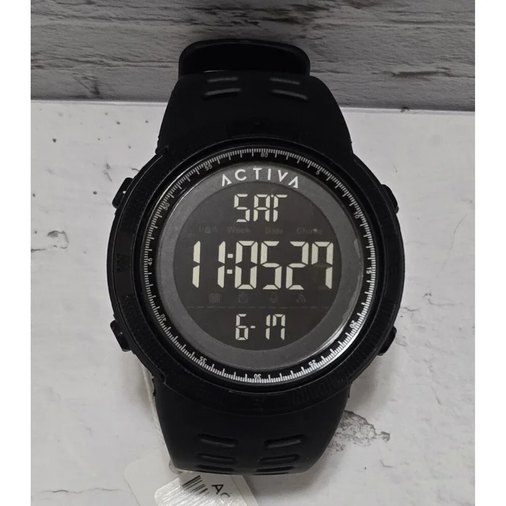 Activa X Invicta Men's Digital Watch-50mm All Black ACW1915-008 Brand New
